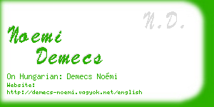 noemi demecs business card